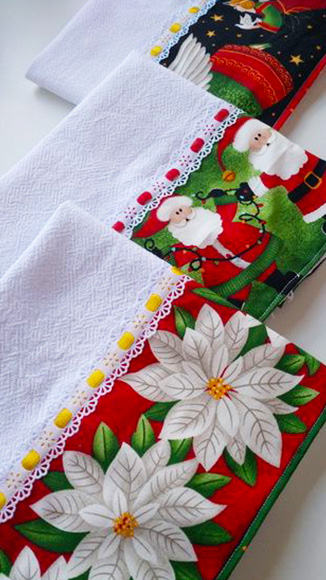 toalla navideña con tela extratip