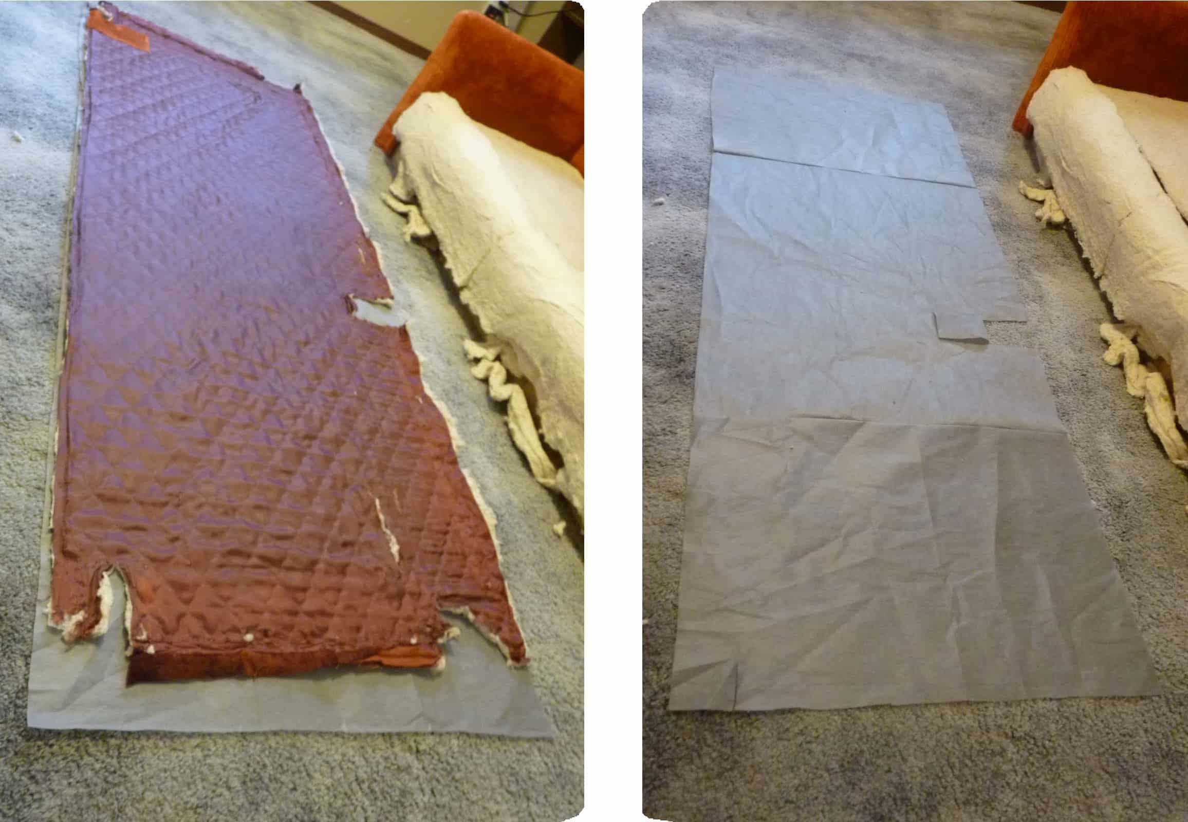 patrón de costura de tela para tapizar sillón