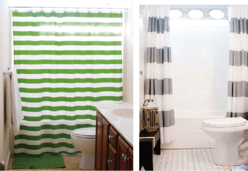 Como hacer cortinas de baño enteras o abiertas
