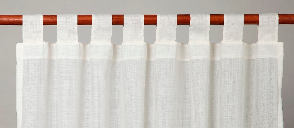 como hacer cortinas con tela con sujeción de aros