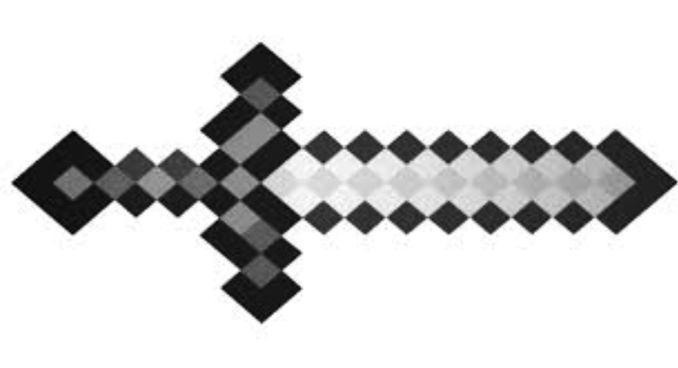 patrón para espada de minecraft con tela