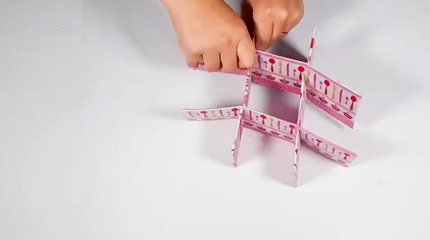 unión de tiras separados para caja de tes con tela
