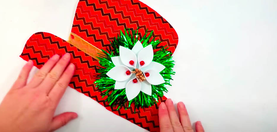 decoración de sombrero de tela para muñequito navideño para puerta