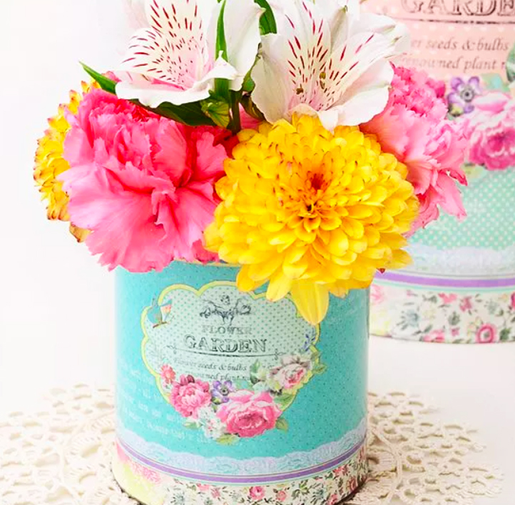 bouquet de tela con flores extratip
