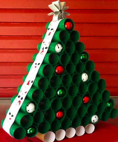 árbol de navidad con tela extratip
