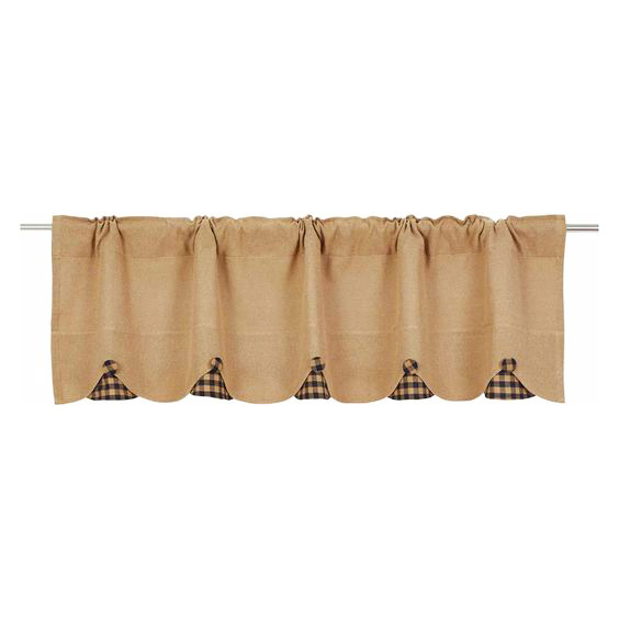 cortina en picos de tela para cocina extratip