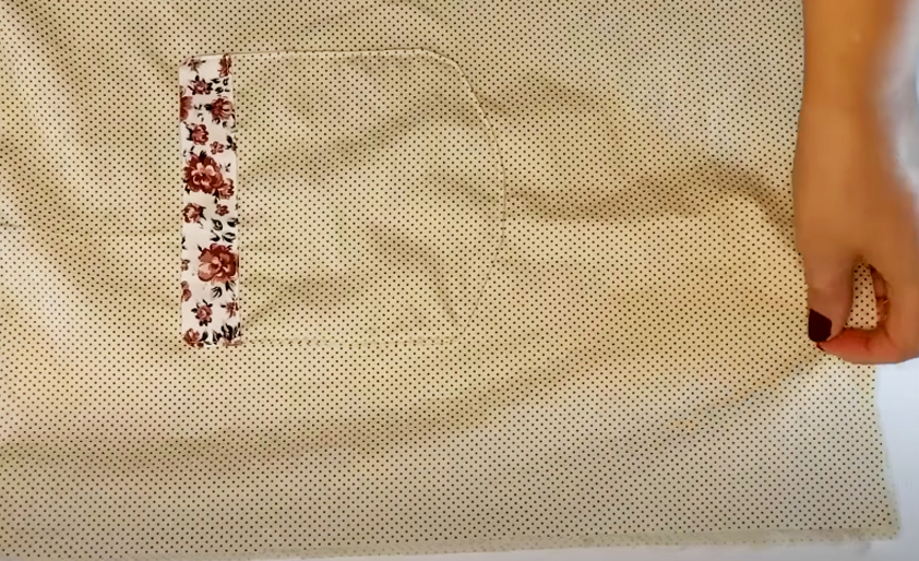 costura de bolsillo a base de tela para bolsa de baño