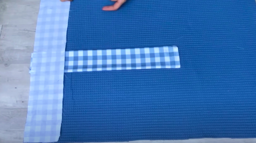 unión de tela y rectángulo con tiras para funda de almohada