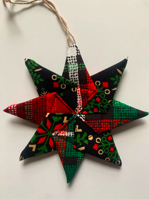 estrella origami con tela extratip
