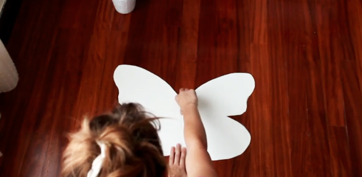 unión de alas para alfombra de tela en forma de mariposa