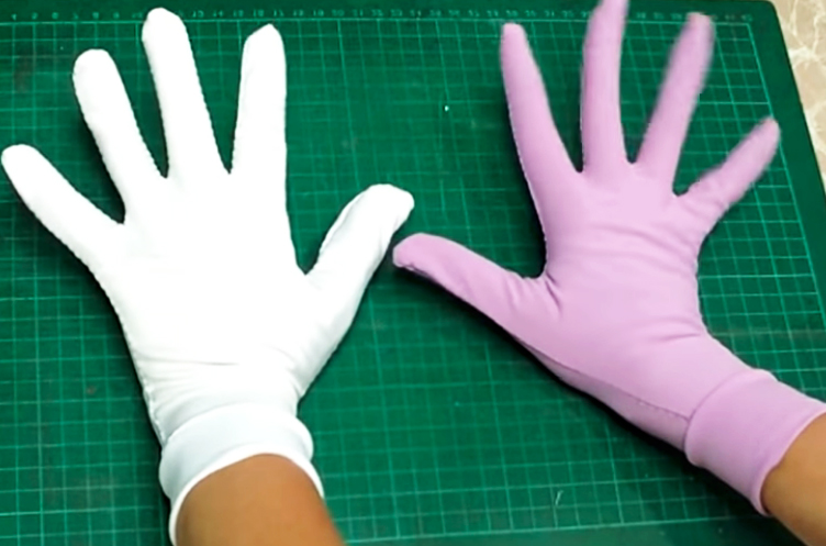 guantes de tela para protección contra coronavirus terminados